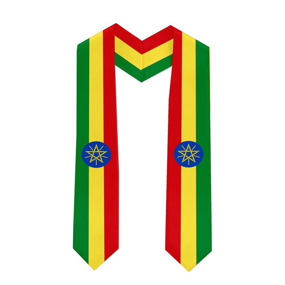 4439 Class of 2025 Ethiopia Flag Graduation Stole Celebrate Your Academic